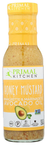 Primal Kitchen Avocado Oil Honey Mustard Vinaigrette Dressing and Marinade, 8 Ounce -- 6 per case.