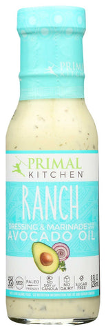 Primal Kitchen Avocado Oil Ranch Dressing, 8 Fluid Ounce -- 6 per case.