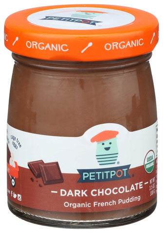 Petit Pot Organic Dark Chocolate Pot De Creme, 3.5 Ounce -- 8 per case