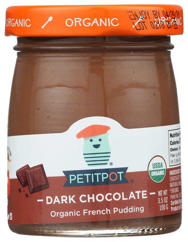 Petit Pot Organic Dark Chocolate Pot De Creme, 3.5 Ounce -- 8 per case