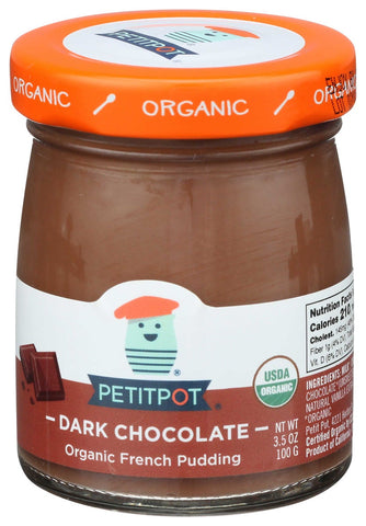 Petit Pot Organic Dark Chocolate Pot De Creme, 3.5 Ounce -- 8 per case