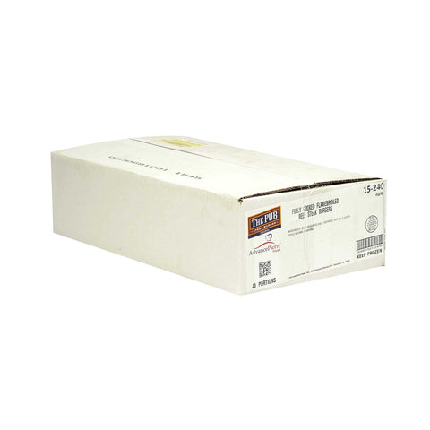 Advance Food Beef Steak Burger, 4 Ounce -- 40 per case.