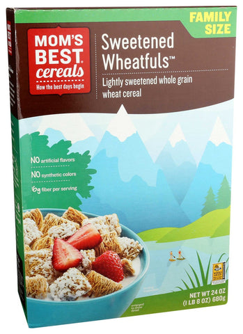 Moms Best Naturals Wheat Fuls Sweetened Cereal, 24 Ounce -- 12 per case.