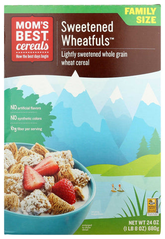 Moms Best Naturals Wheat Fuls Sweetened Cereal, 24 Ounce -- 12 per case.