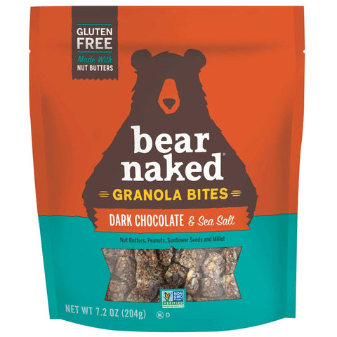 Bear Naked Dark Chocolate and Sea Salt Granola Bites, 7.2 Ounce -- 6 per case.