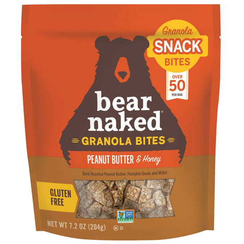 Bear Naked Peanut Butter and Honey Granola Bites, 7.2 Ounce -- 6 per case.