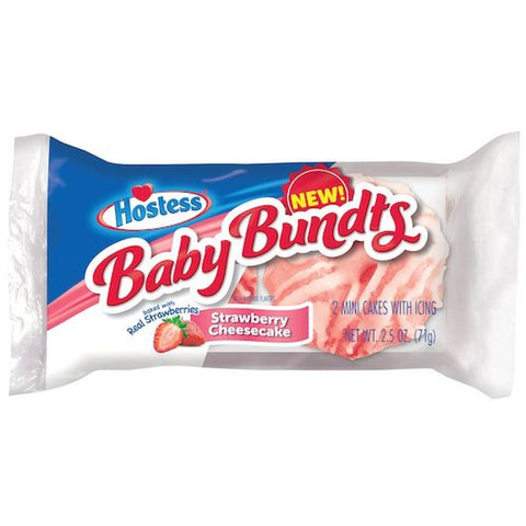 Hostess Single Serve Baby Bundts Strawberry Cheese Cake, 2.5 Ounce - 6 per pack -- 6 packs per case