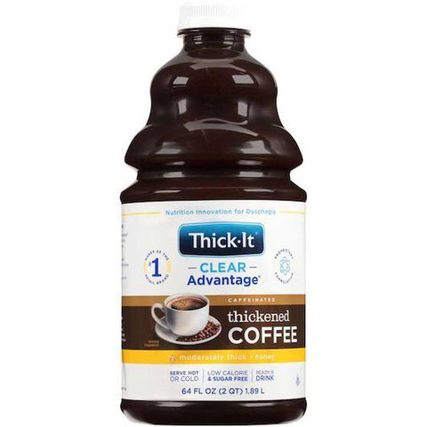Thick It Clear Advantage Aqua Care H20 Regular Honey Coffee, 64 Fluid Ounce -- 4 per case