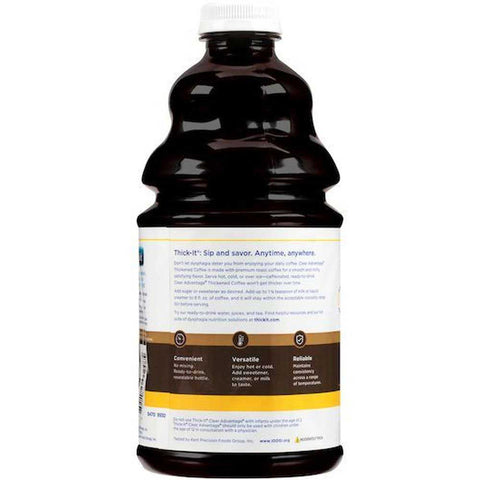 Thick It Clear Advantage Aqua Care H20 Regular Honey Coffee, 64 Fluid Ounce -- 4 per case