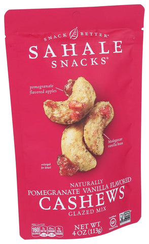 Sahale Snacks Pomegranate Cashew Glazed Nut, 4 Ounce -- 6 per case.