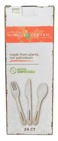 Assorted Corn Starch Flatware, 24 Each -- 12 per case