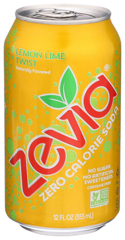 Zevia Natural Twist Stevia Soda, 12 Ounce -- 24 per case.