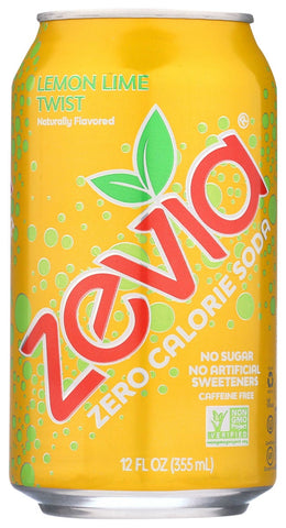 Zevia Natural Twist Stevia Soda, 12 Ounce -- 24 per case.