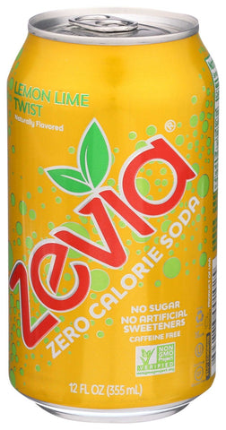 Zevia Natural Twist Stevia Soda, 12 Ounce -- 24 per case.