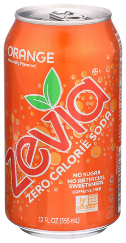 Zevia Natural Orange Stevia Soda, 12 Ounce -- 24 per case.