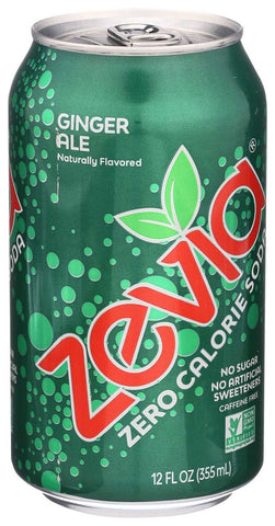 Zevia Natural Ginger Ale Stevia Diet Soda, 12 Ounce - 6 per pack -- 4 packs per case.