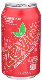 Zevia All Natural Grapefruit Citrus Soda, 12 Ounce -- 24 per case.