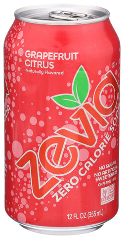 Zevia All Natural Grapefruit Citrus Soda, 12 Ounce -- 24 per case.