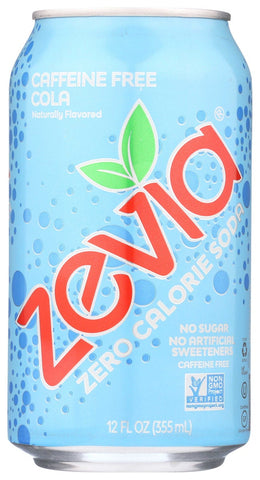 Zevia All Natural Caffeine Free Cola Soda, 12 Ounce -- 24 per case.