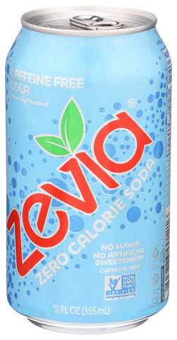 Zevia All Natural Caffeine Free Cola Soda, 12 Ounce -- 24 per case.