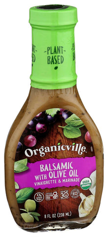 OrganicVille Organic Olive Oil and Balsamic Vinaigrette, 8 Ounce -- 6 per case.