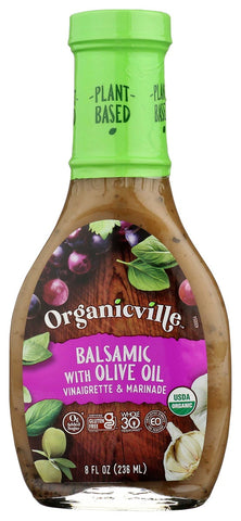 OrganicVille Organic Olive Oil and Balsamic Vinaigrette, 8 Ounce -- 6 per case.