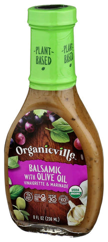 OrganicVille Organic Olive Oil and Balsamic Vinaigrette, 8 Ounce -- 6 per case.