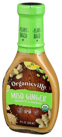 OrganicVille Organic Miso Ginger Vinaigrette, 8 Ounce -- 6 per case.