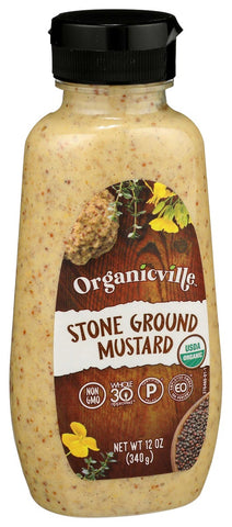 OrganicVille Stone Ground Mustard, 12 Ounce -- 12 per case.