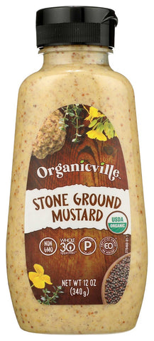 OrganicVille Stone Ground Mustard, 12 Ounce -- 12 per case.