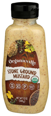 OrganicVille Stone Ground Mustard, 12 Ounce -- 12 per case.