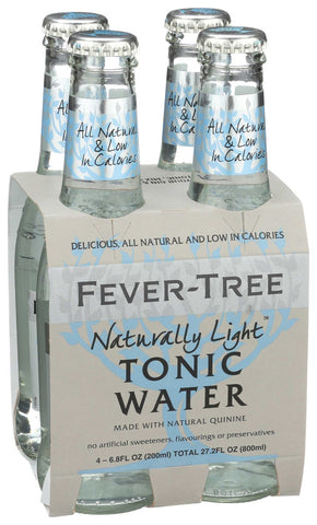 Fever Tree Naturally Light Tonic Water, 6.8 Fluid Ounce - 4 per pack -- 6 packs per case.