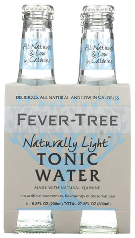 Fever Tree Naturally Light Tonic Water, 6.8 Fluid Ounce - 4 per pack -- 6 packs per case.