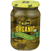 Mt Olive Organic Baby Dills, 16 Fluid Ounce -- 6 per case