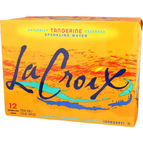 LaCroix Natural Tangerine Sparkling Water, 12 Fluid Ounce - 12 count per pack -- 2 packs per case