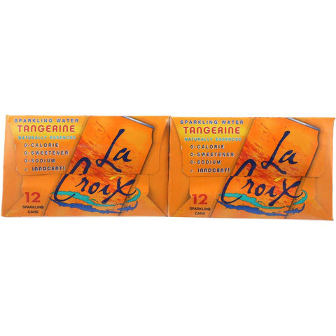 LaCroix Natural Tangerine Sparkling Water, 12 Fluid Ounce - 12 count per pack -- 2 packs per case