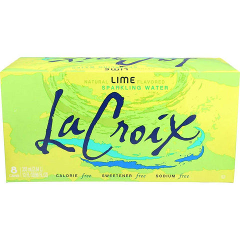 LaCroix Natural Lime Sparkling Water, 12 Fluid Ounce - 8 Count per pack -- 3 packs per case
