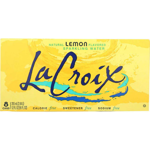 LaCroix Natural Lemon Sparkling Water, 12 Fluid Ounce - 8 count per pack -- 3 packs per case