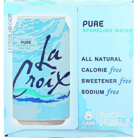 LaCroix Natural Pure Sparkling Water, 12 Fluid Ounce - 8 Count per pack -- 3 packs per case