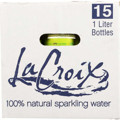 LaCroix Natural Lime Sparkling Water, 1 Liter -- 15 per case