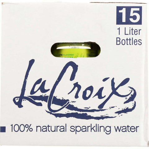 LaCroix Natural Lime Sparkling Water, 1 Liter -- 15 per case