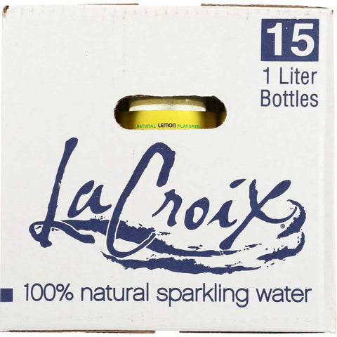 LaCroix Natural Lemon Sparkling Water, 1 Liter -- 15 per case