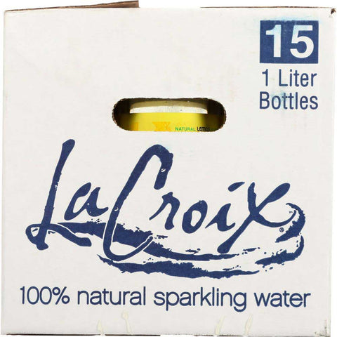 LaCroix Natural Lemon Sparkling Water, 1 Liter -- 15 per case