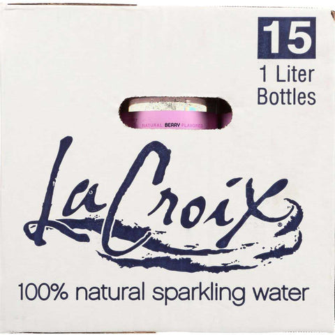 LaCroix Natural Berry Sparkling Water, 1 Liter -- 15 per case