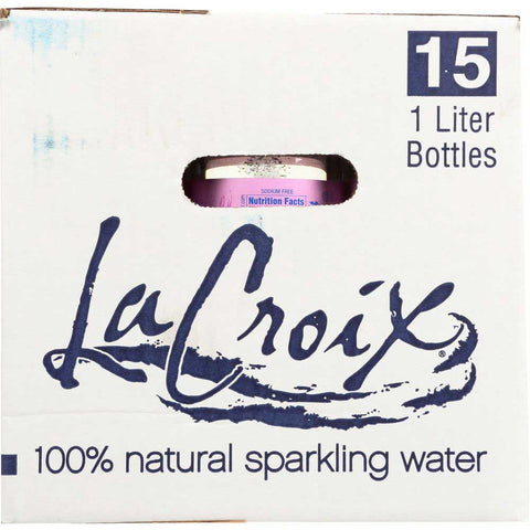 LaCroix Natural Berry Sparkling Water, 1 Liter -- 15 per case