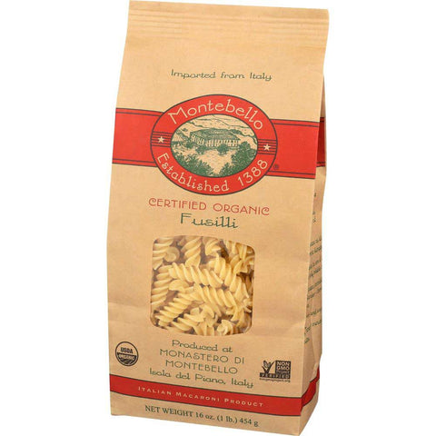 Montebello Organic Fusilli Pasta, 1 Pound -- 12 per case