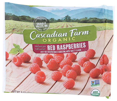 Cascadian Farm Organic Raspberries, 8 Ounce -- 12 per case.