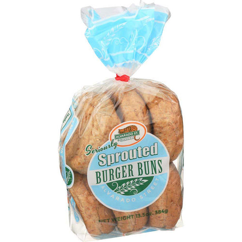 Alvarado Street Bakery Organic Sprouted Wheat Burger Bun, 13.5 Ounce -- 6 per case