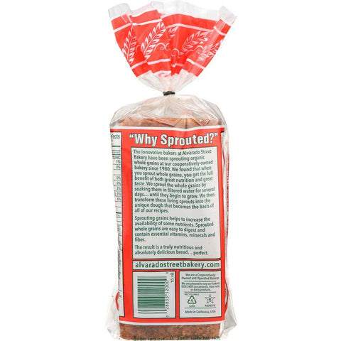 Alvarado Street Bakery Organic Sprouted Wheat Multi-Grain Bread, 24 Ounce -- 6 per case.