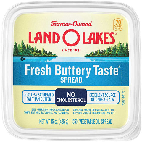 Land O Lakes Fresh Buttery Taste Spread, 15 Ounce -- 12 per case.